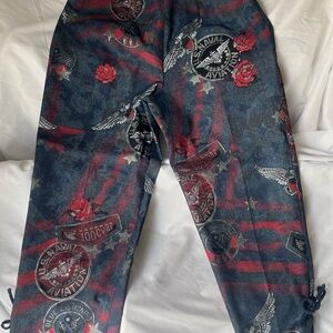 Lucky Brand US Naval Denim Printed Capri NWOT